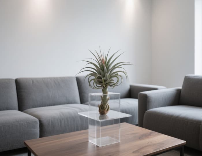 Creative air plant gift in unique holder, low maintenance decor