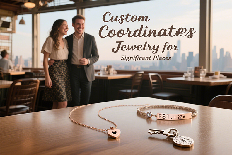Custom Coordinates Jewelry for Significant Places