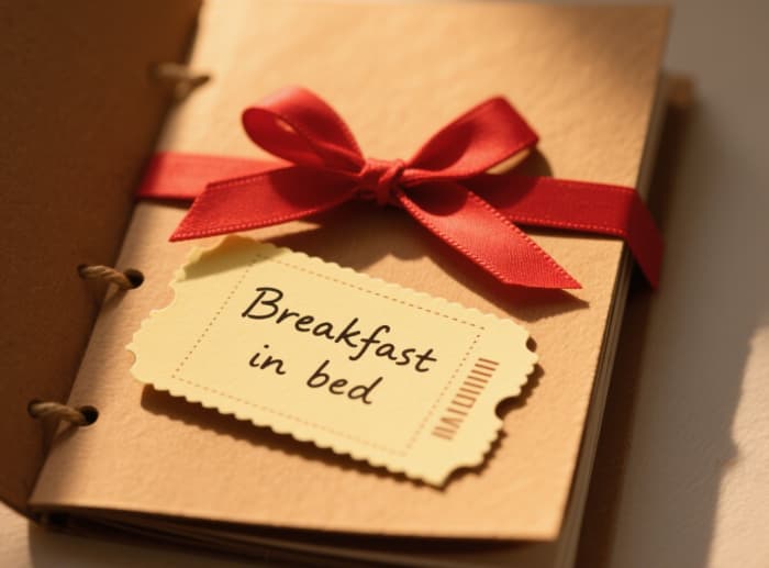 DIY anniversary coupon book for future dates and gestures