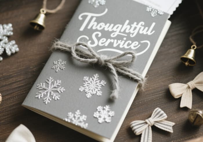 Handmade 'Plan Nothing' coupon book gift for acts of service
