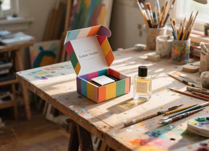 Niche interest subscription box gift unboxing, like rare teas or indie perfumes
