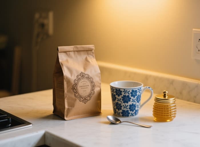 Quick DIY anniversary gift idea gourmet coffeetea station setup at home