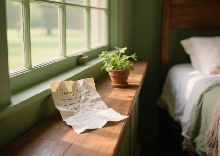 Romantic personalized scavenger hunt clue note for gift surprise