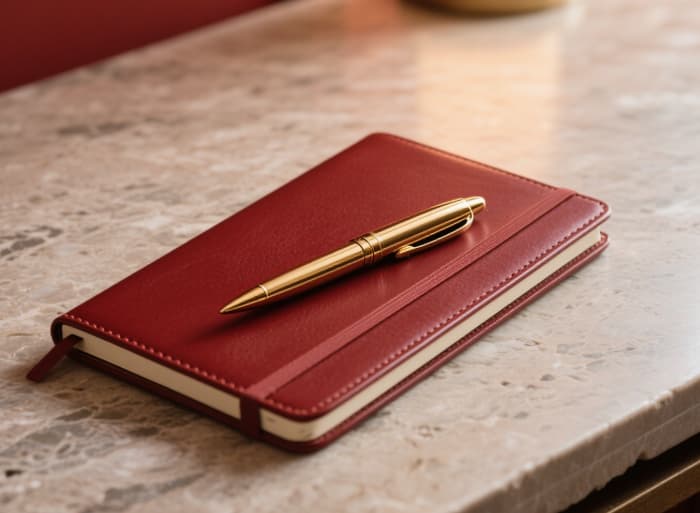 Thoughtful anniversary gift for her beautiful journal and quality pen set